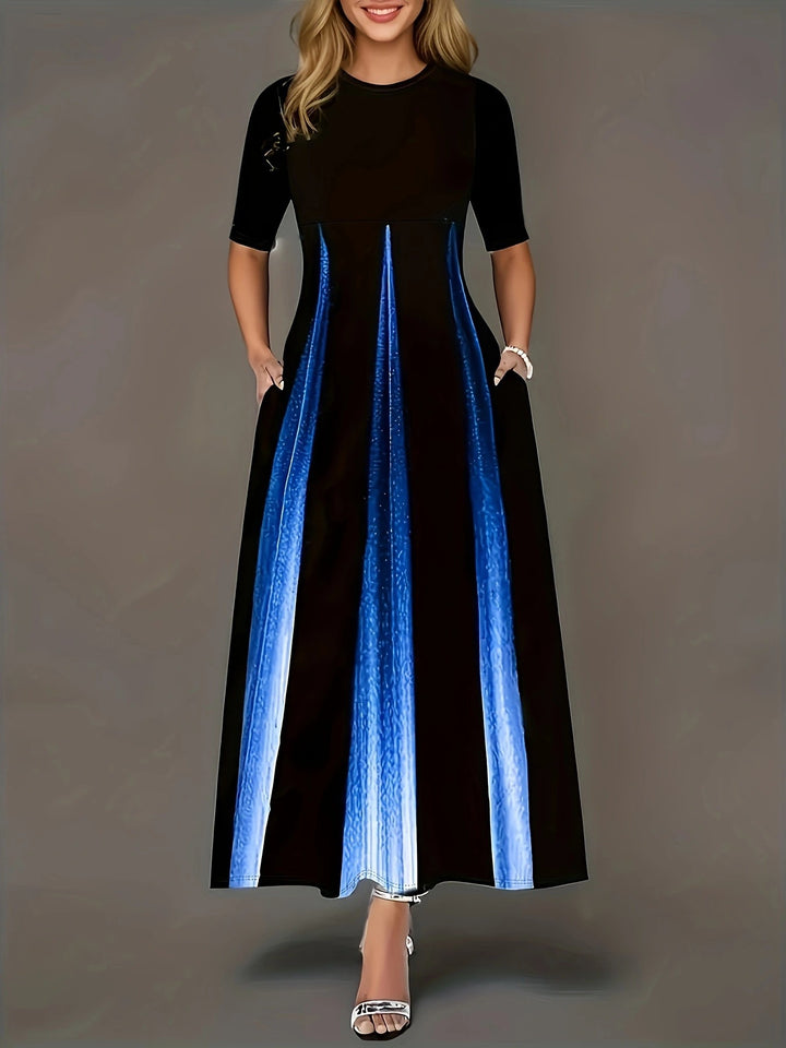 Maxi dress for women with sleek side pockets and luxurious shine Lune London