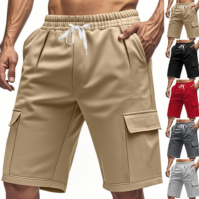 Shorts de cargo décontractés pour hommes avec taille élastique et poches latérales pratiques Lune London