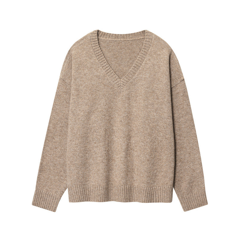 Pull femme en V en laine douce Chic & Stil