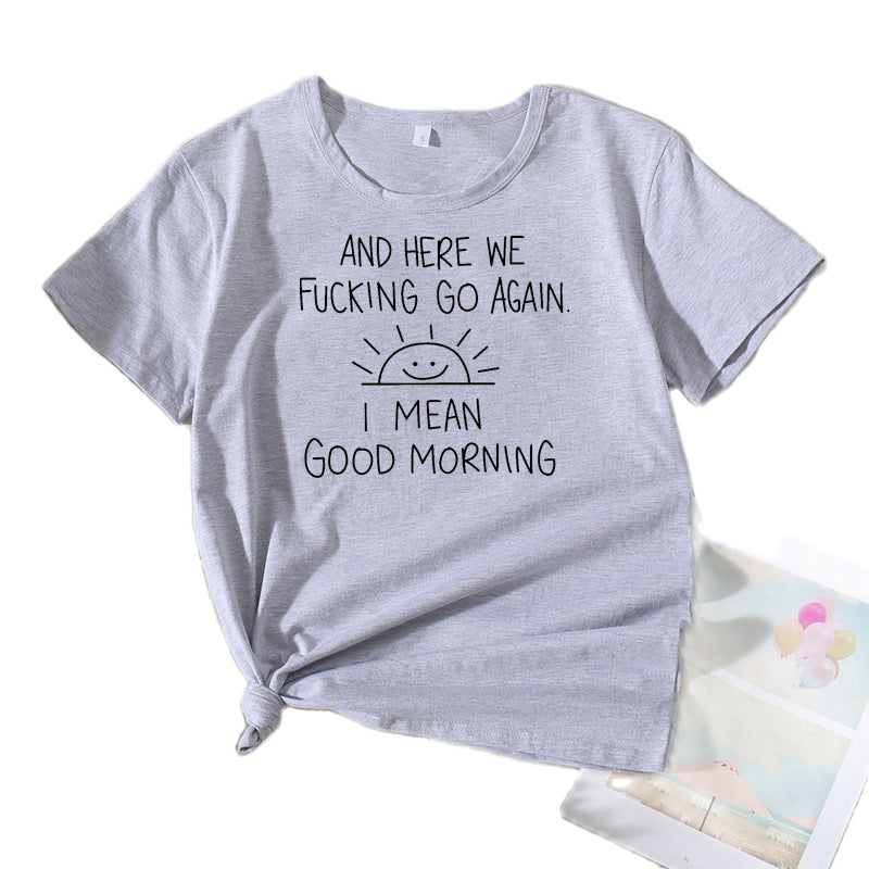 Graphic quote t-shirt women relaxed fit Lune London