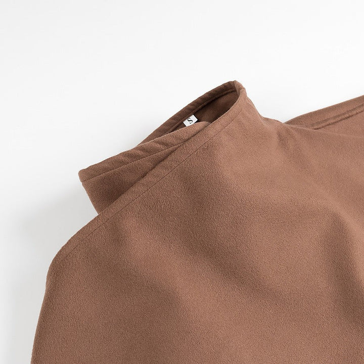 Lune London | Standing Collar Cape-Style Coat