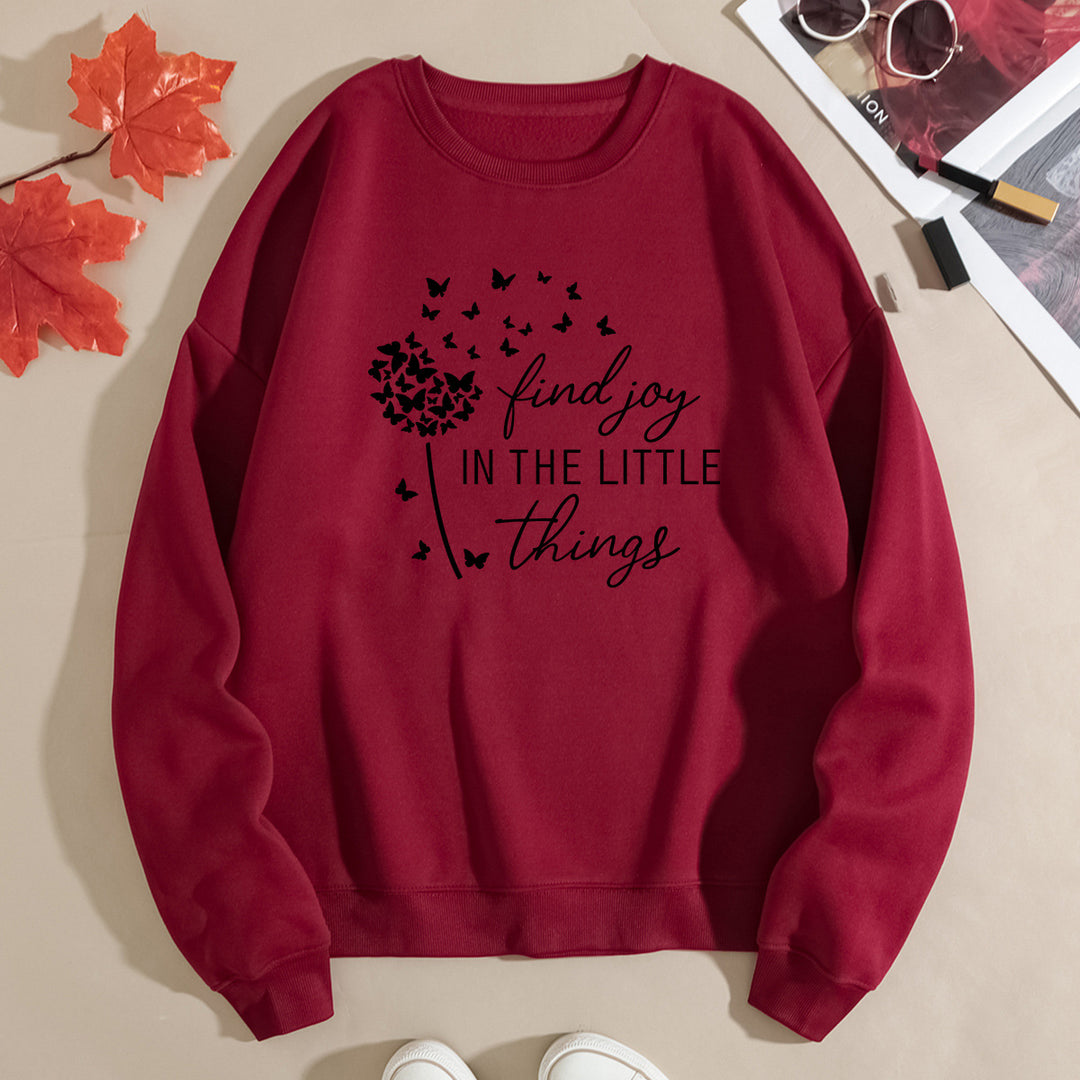 Sweatshirt pour femmes avec slogan motivant et imprimé floral Chic & Stil