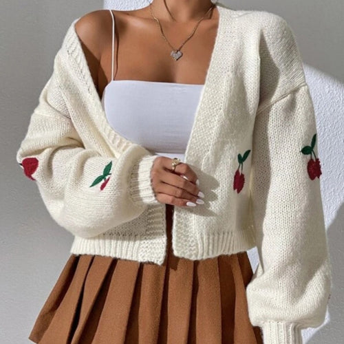Cardigan femme avec motif floral et silhouette extravagante Chic & Stil