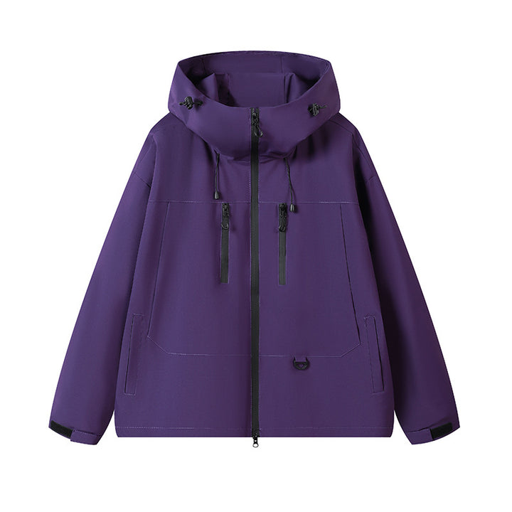 Men's breathable outdoor jacket with adjustable hood and multiple pockets Lune London