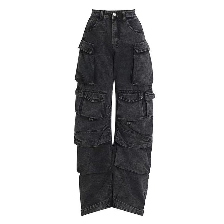 Women’s Loose-Fitting Cargo Jeans with Multiple Pockets and A Relaxed Fit Lune London