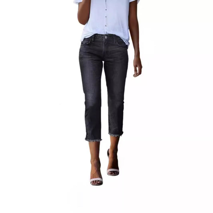 Ladies timeless jeans in modern cut with cropped leg Lune London