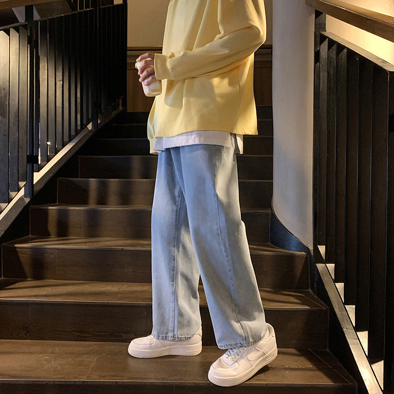 Casual cargo pants for men with wide legs and elastic waistband Lune London