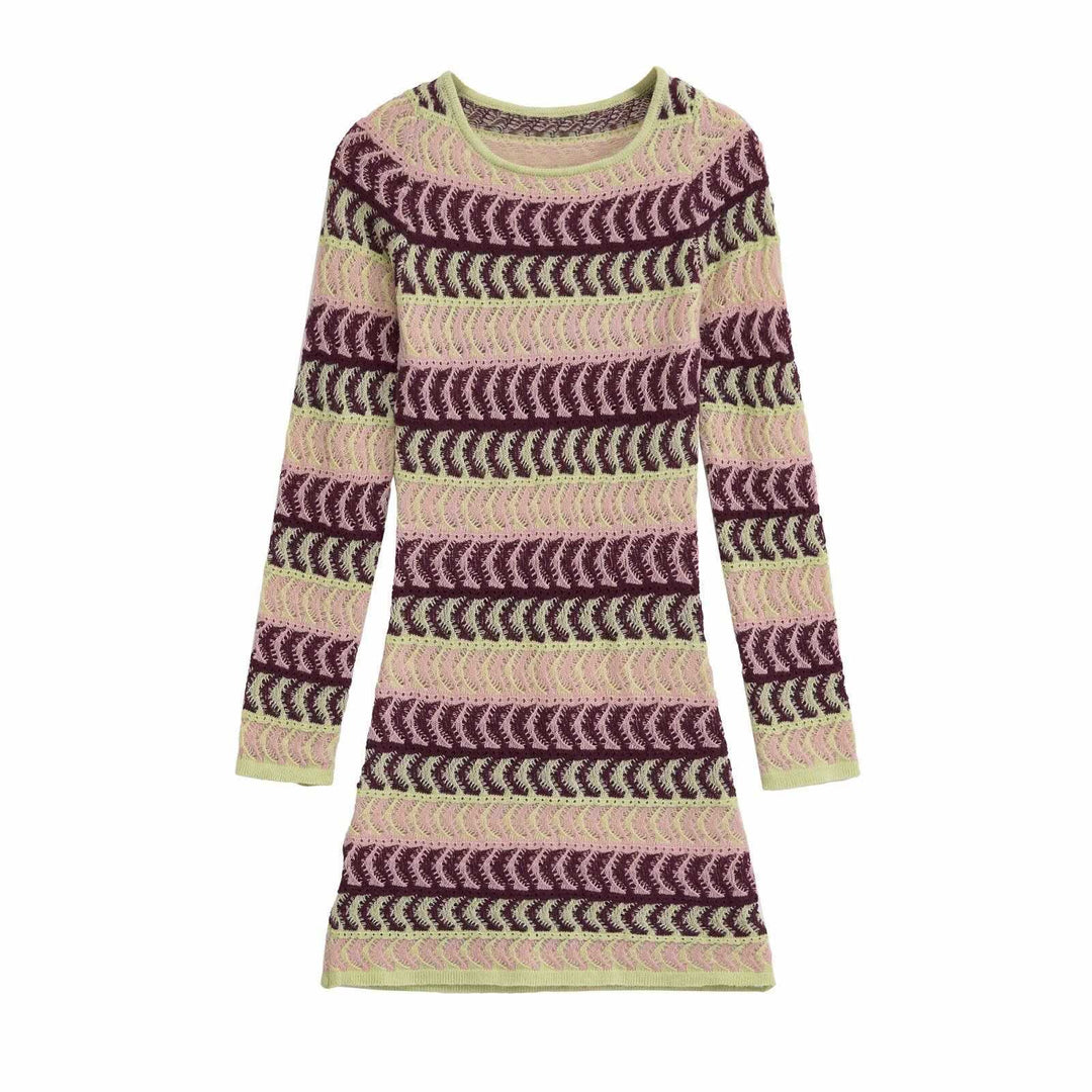 Knit dress for women with high-quality pattern and long sleeves Lune London