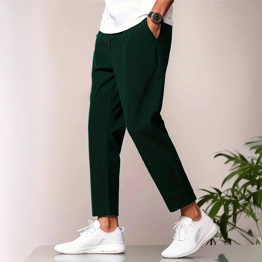 Casual trousers for men with elastic waistband and side pockets Lune London