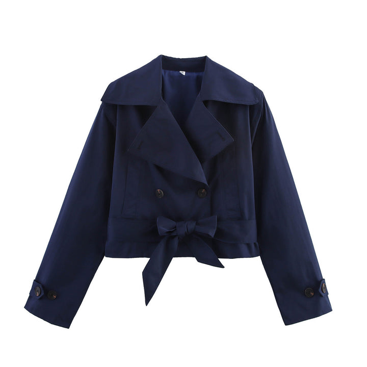 Casual women's vest with double-breasted buttons and adjustable belt Lune London