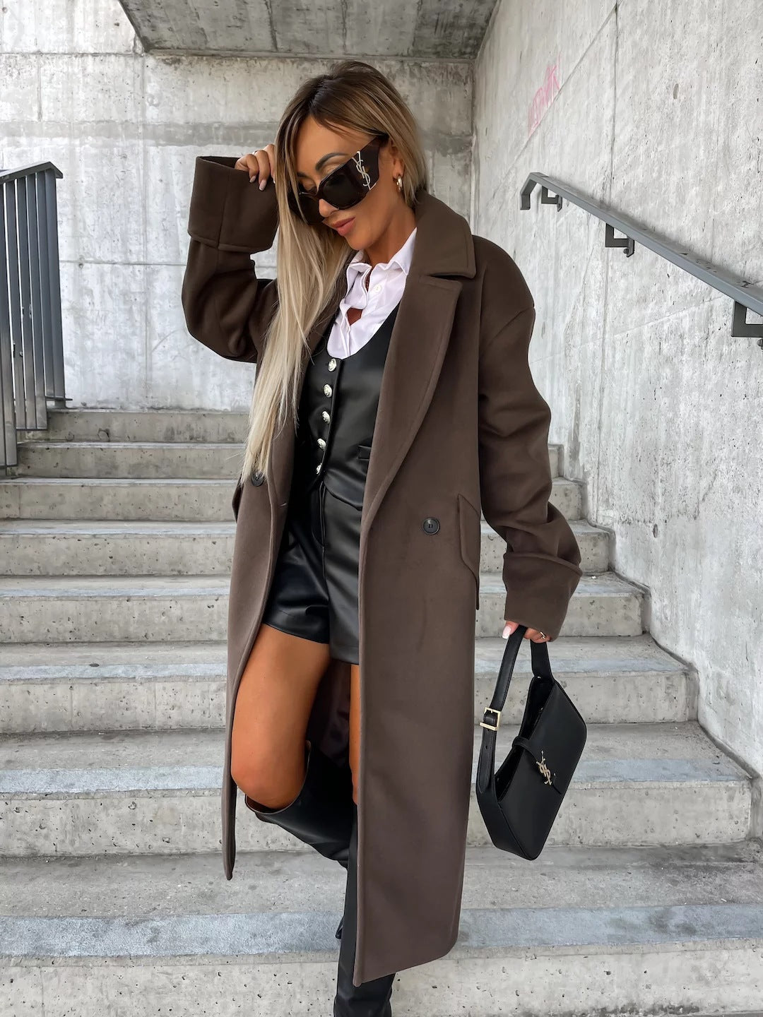 Women Oversized Wool Coat Elegant Lune London