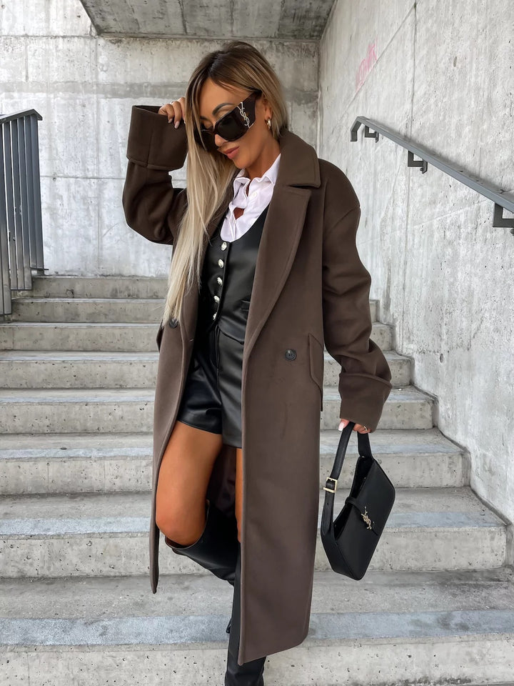 Women Oversized Wool Coat Elegant Lune London