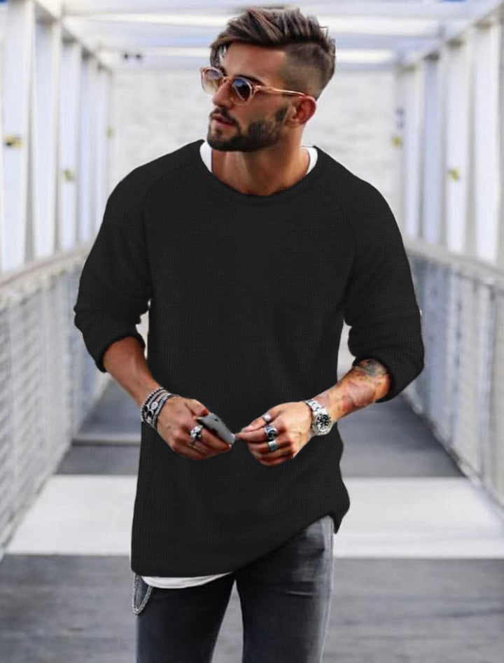 Casual men's sweater with an innovative knitted pattern Lune London
