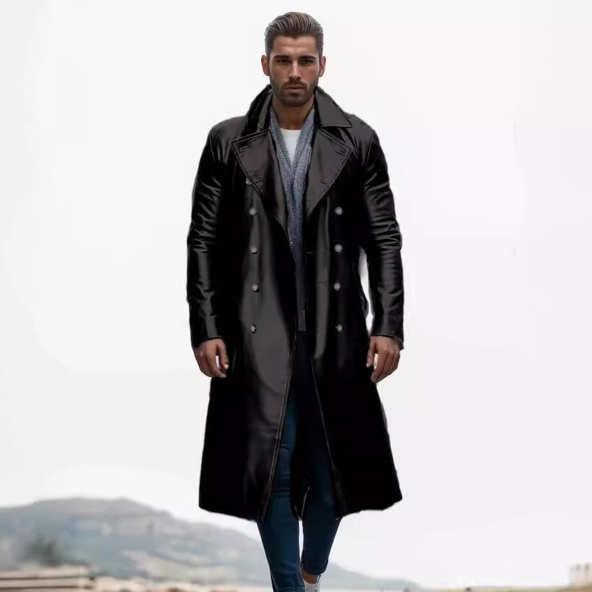Elegant and modern leather coat for men Lune London