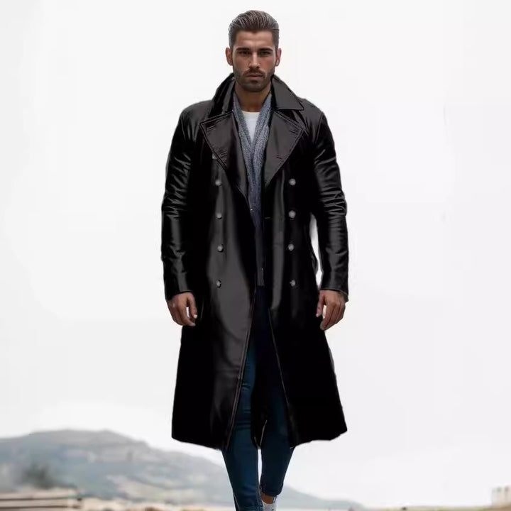 Elegant and modern leather coat for men Lune London