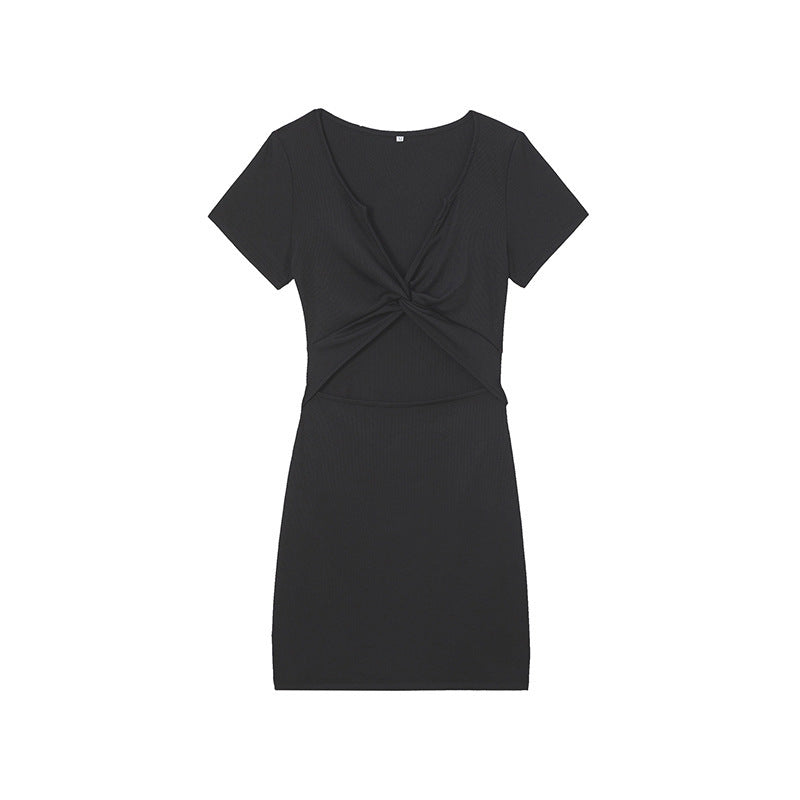 Chic Knot Mini Dress Women