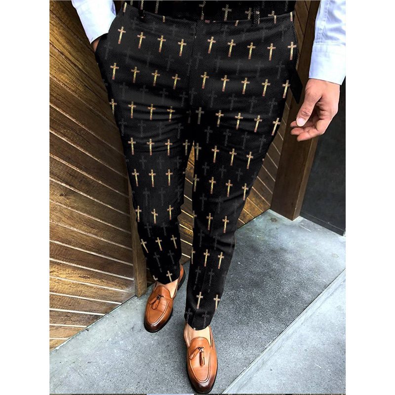 Modern cargo pants for men with crossed pattern and practical fit Lune London