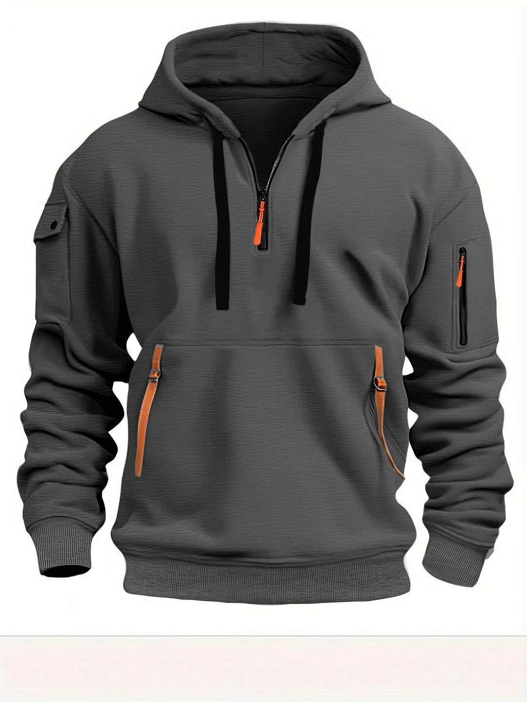 Men's hoodie with practical zipper pockets Chic & Stil
