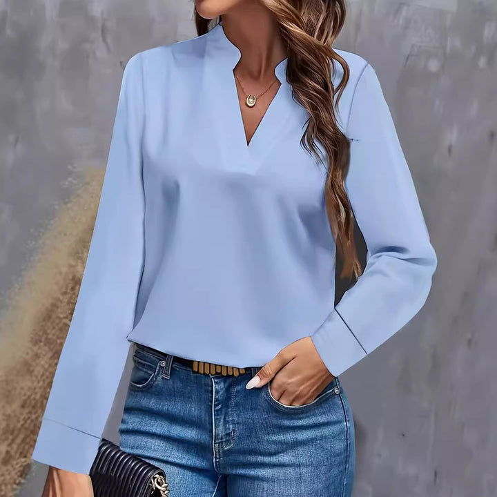 Women's blouse with V-neck and elegant design Lune London