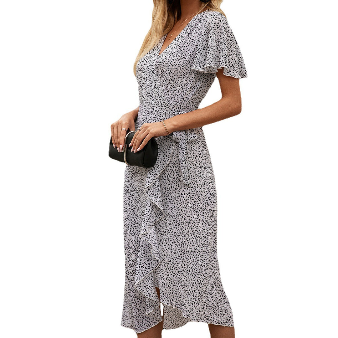 Wrap dress for women with gathered details and an elegant silhouette Lune London
