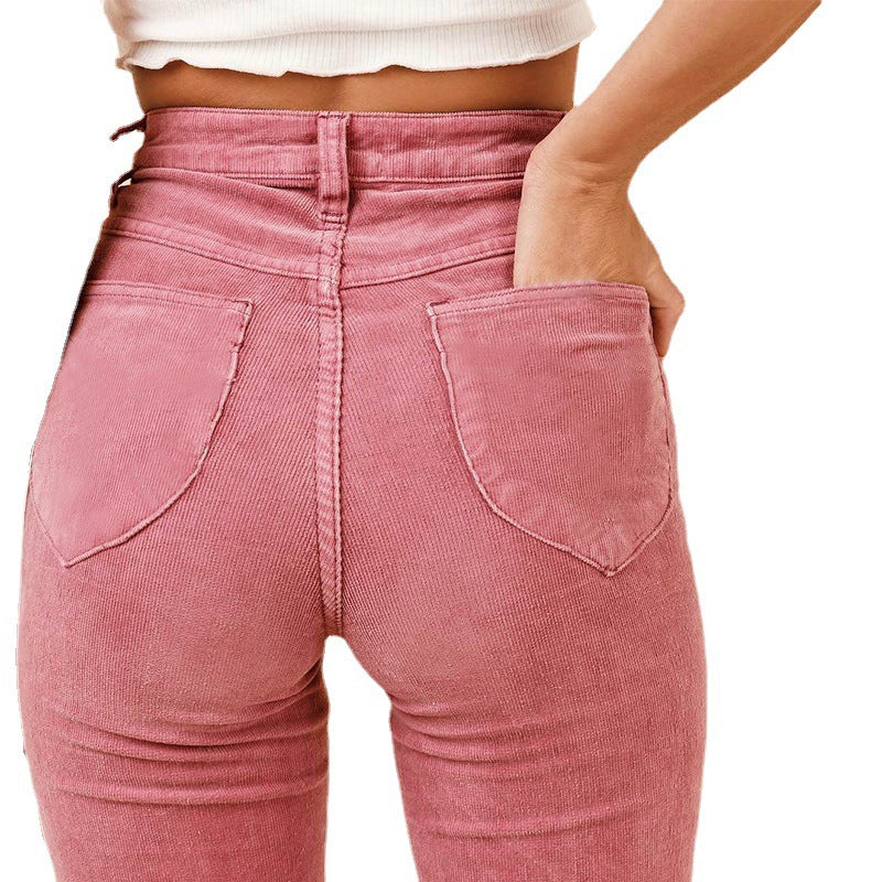 Wide high-waisted flared jeans for ladies Lune London
