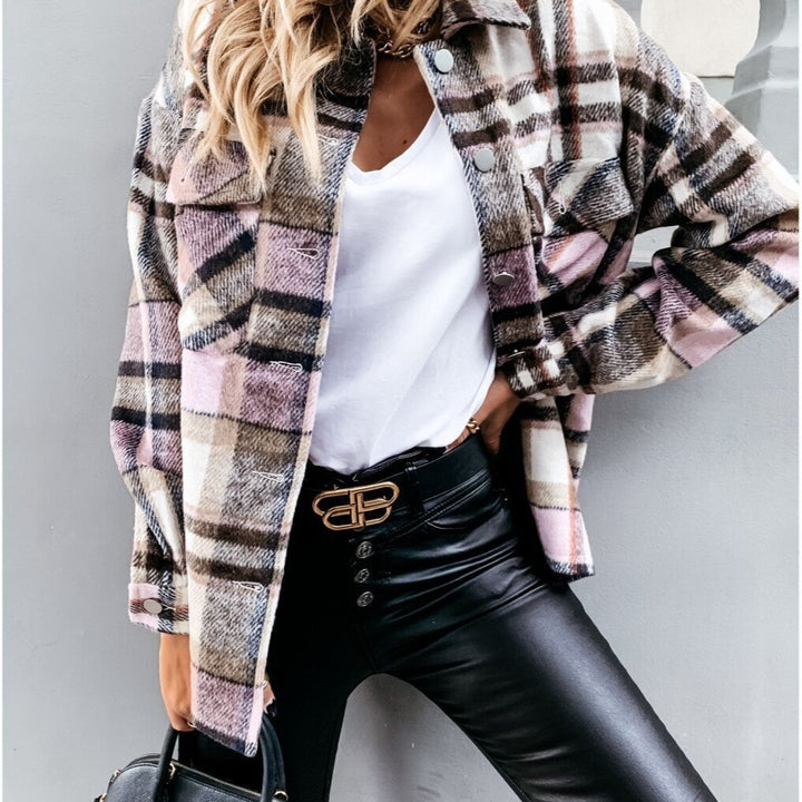 Women Plaid Flannel Jacket Lune London