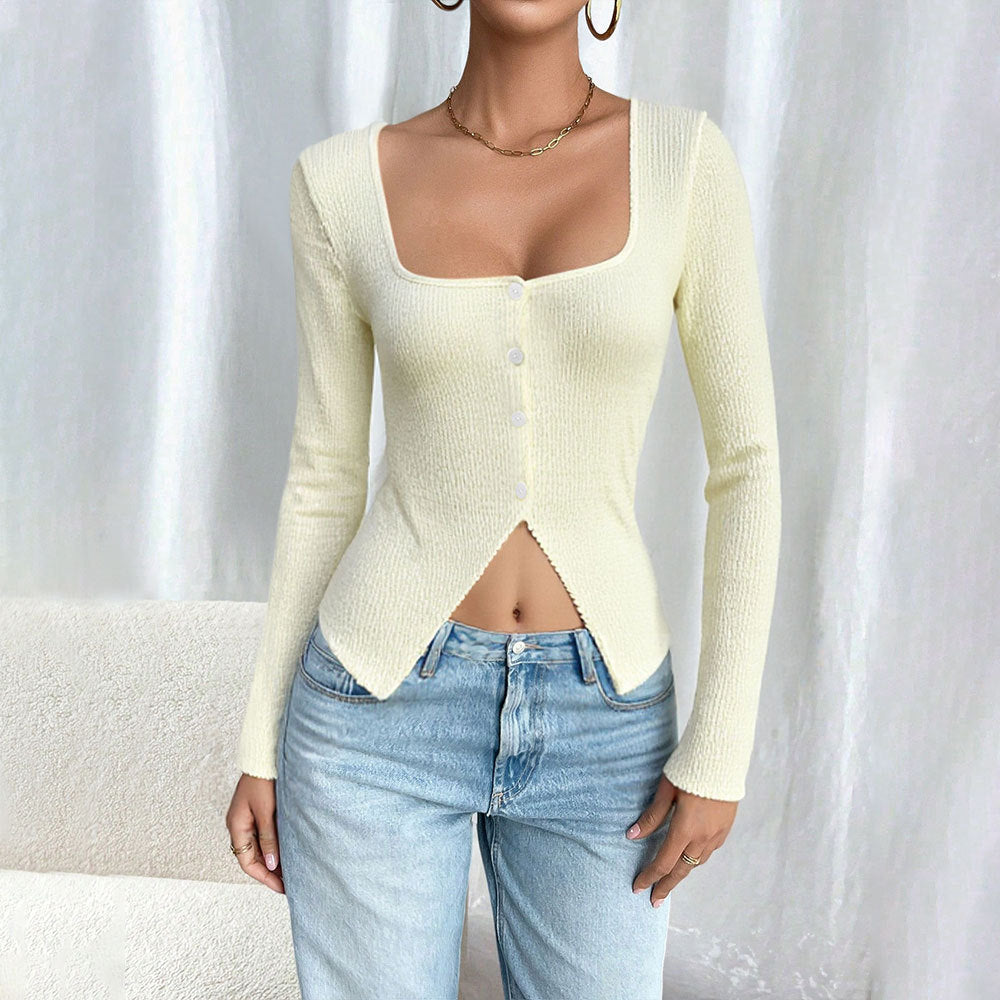 Cardigan femme à manches longues avec coupe décontractée et boutons décoratifs Chic & Stil