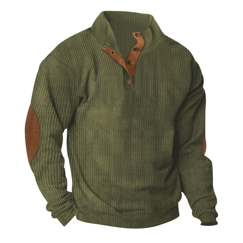 Trendy men's sweater with high collar and contrasting accents Lune London