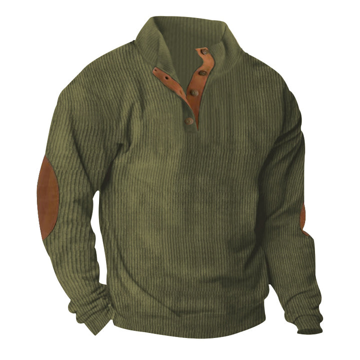 Trendy men's sweater with high collar and contrasting accents Lune London