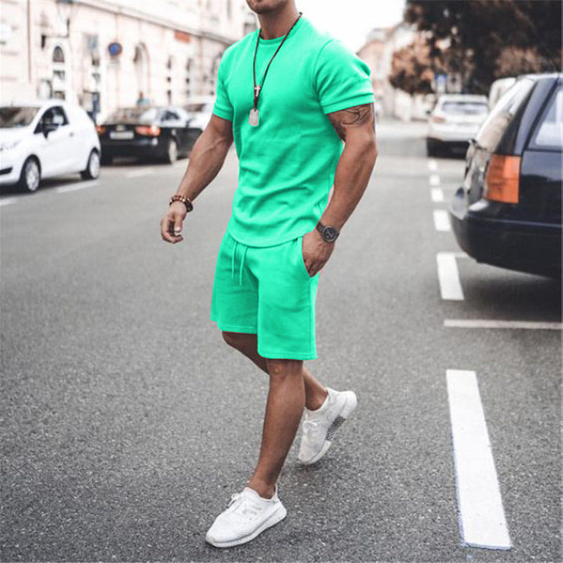 Men's summer sports set with breathable t-shirt and shorts Lune London