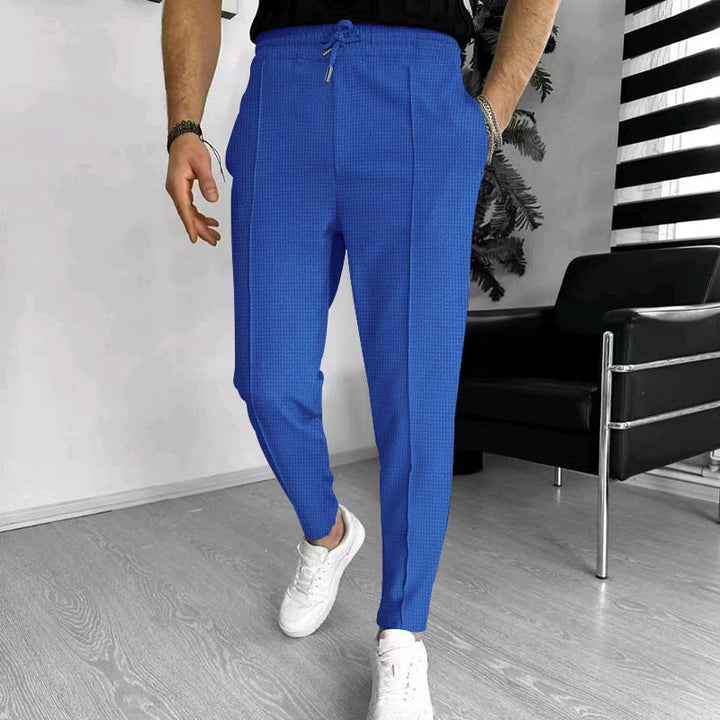 Men's elegant leisure pants with elastic waistband and side pockets Lune London