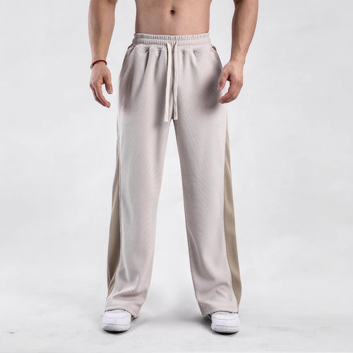 Men's sporty leisure pants with side ventilation openings and elastic waist Lune London