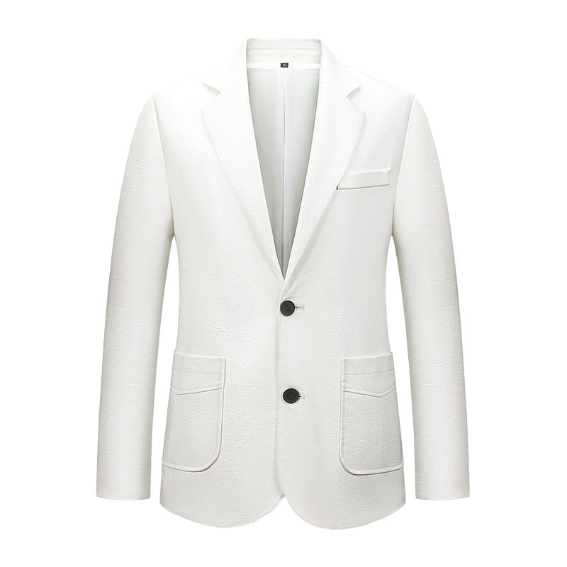 Ladies Elegant Faux Leather Jacket with Chic Textured Design and Style