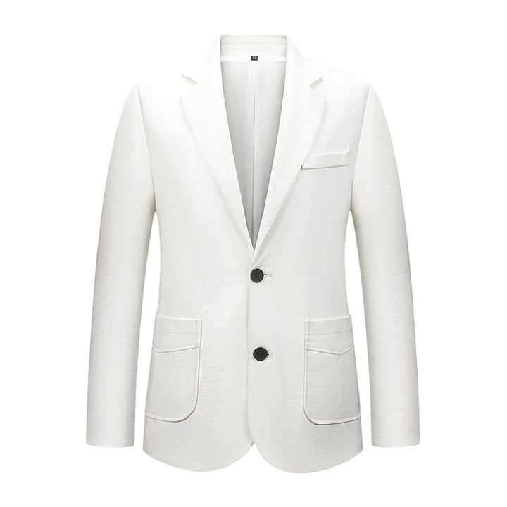 Ladies Elegant Faux Leather Jacket with Chic Textured Design and Style