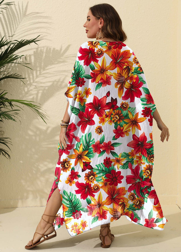 Lune London Floral Maxi Cover-up Dress for Women