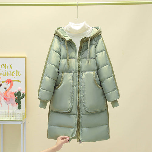 Women Parker padded insulated longer with removable hood and large pockets Lune London