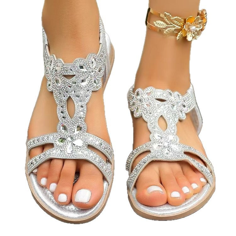 Ladies Colorful Sandals with Ornate Straps Lune London