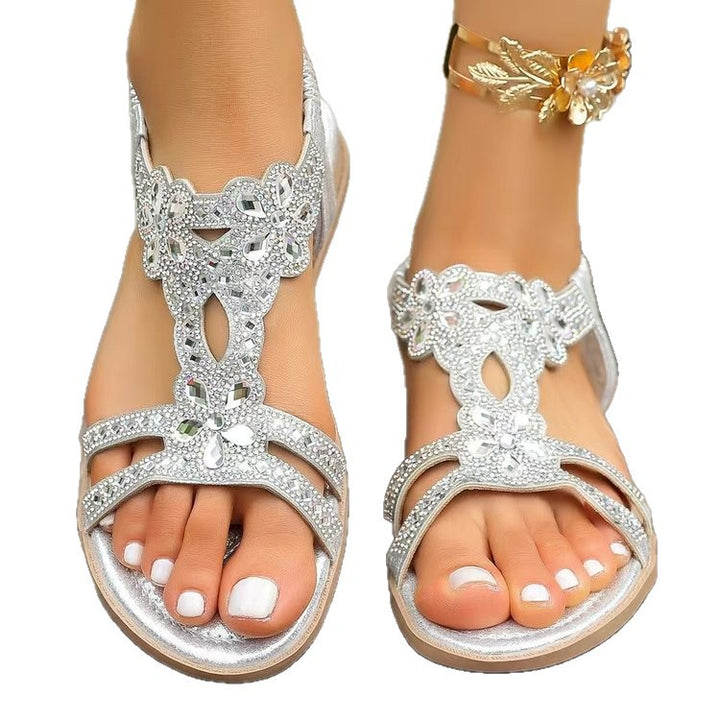 Ladies Colorful Sandals with Ornate Straps Lune London