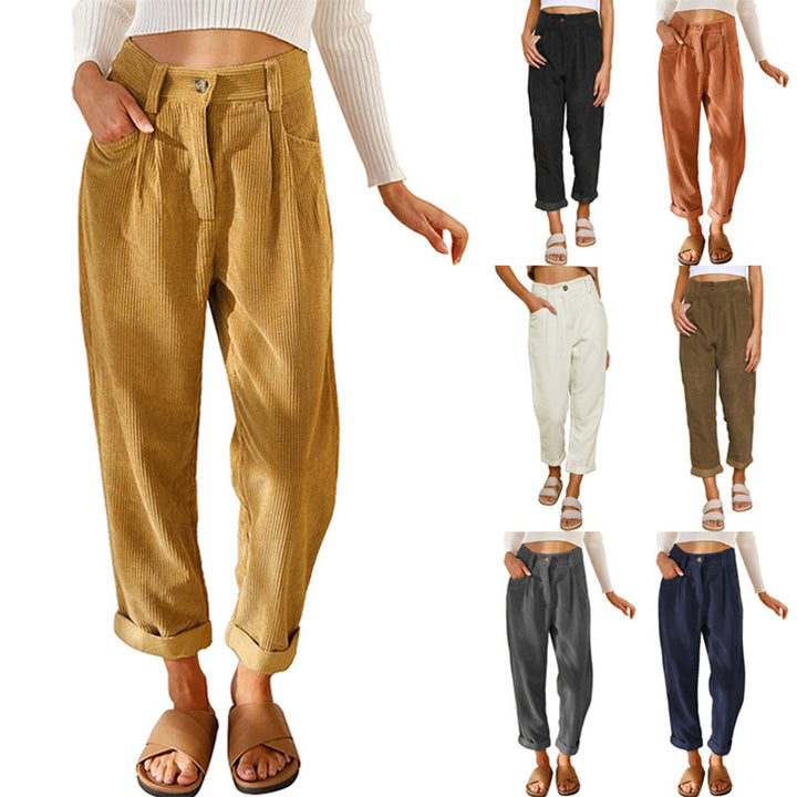 High-waisted striped pants for women Lune London