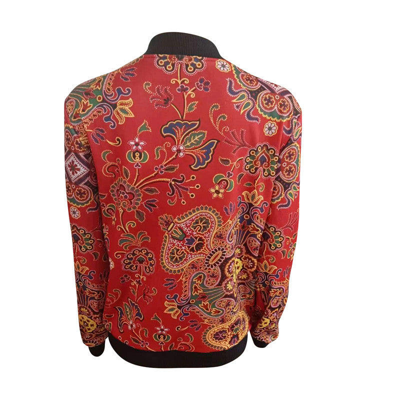 Trendy bomber jacket for ladies with colorful mandala pattern Lune London