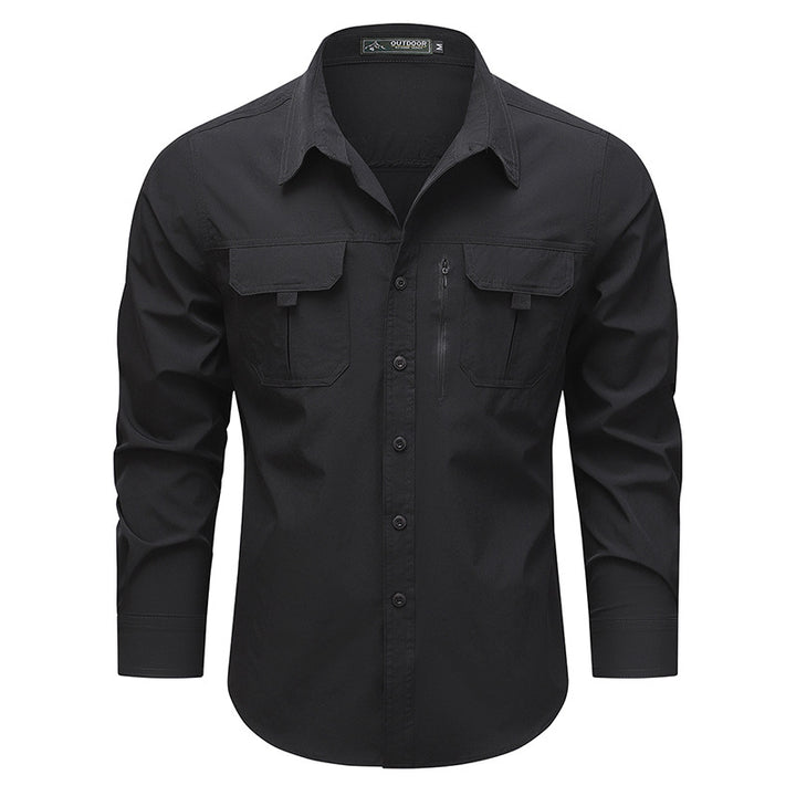 Practical outdoor shirt for men with versatile pockets Lune London
