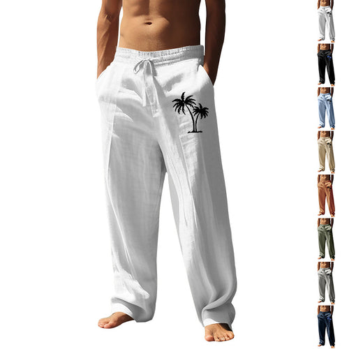 Comfortable beach pants for men with elastic waist and side pockets Lune London