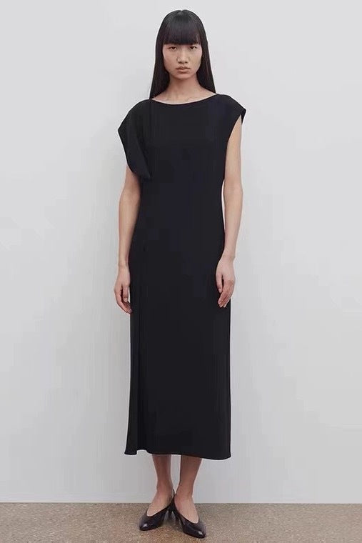 Robe midi fluide pour femmes avec décolleté réduit Chic & Stil