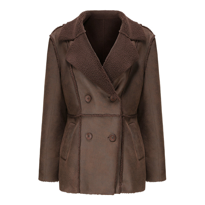 Fashionable women’s transition jacket with cozy lining and wide lapel Lune London