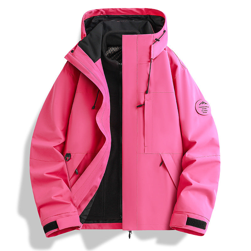 Functional outdoor jacket for men with adjustable hood design Lune London