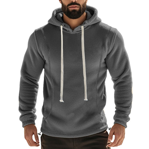 Men's casual hooded fleece sweater with breathable inserts Lune London