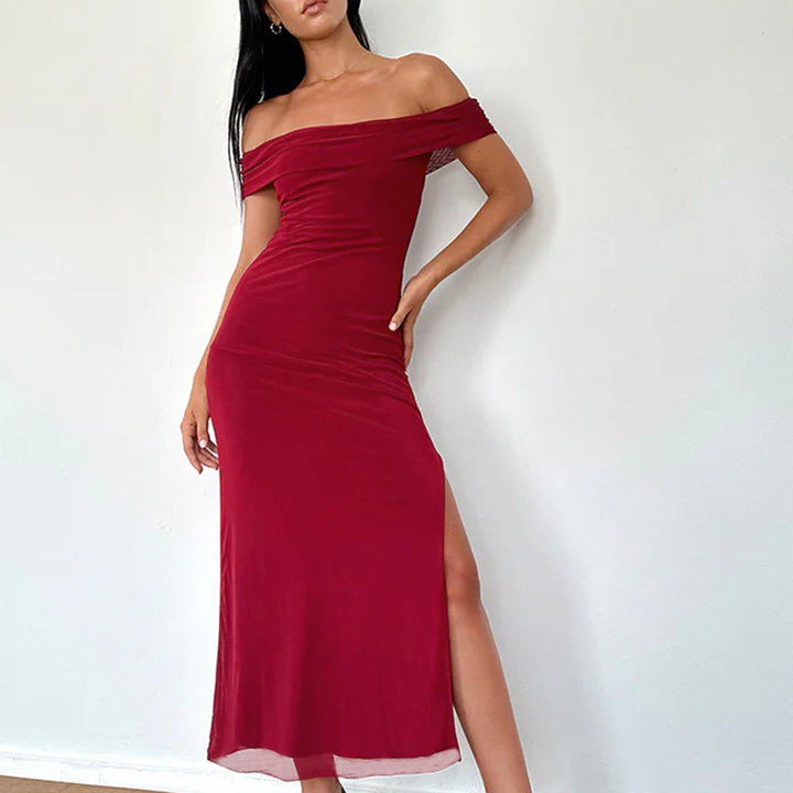 Maxi Dress Ruffles Off-Shoulder Lune London for Women