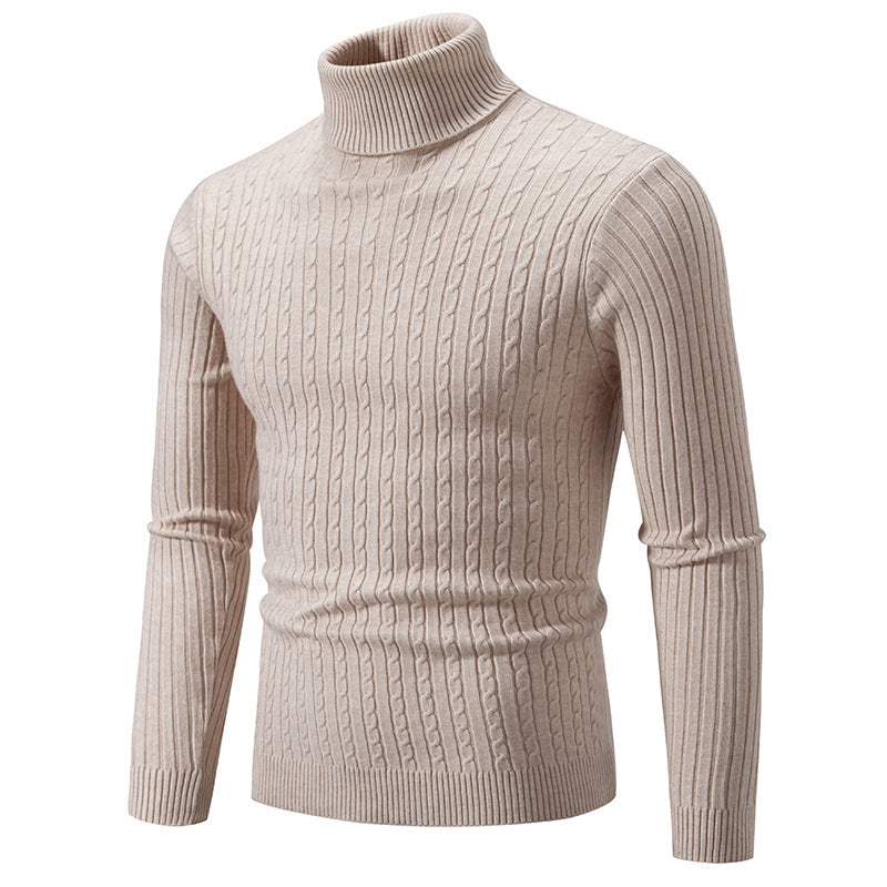 Elegant roll-neck sweater for men in fine knit Lune London