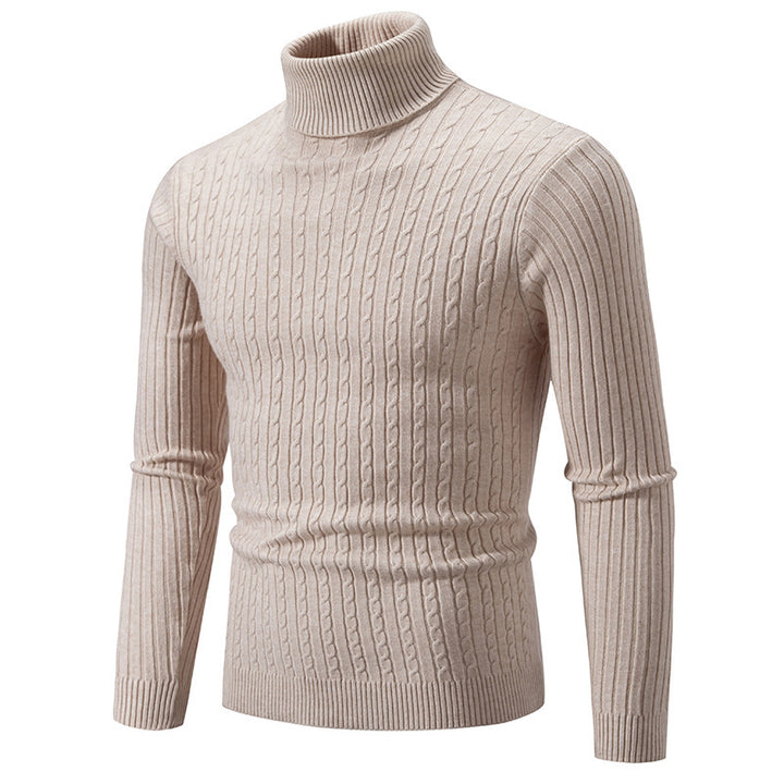 Elegant roll-neck sweater for men in fine knit Lune London