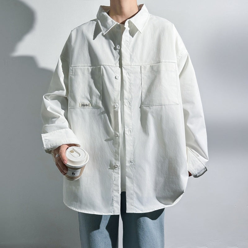 Oversized women's shirt with practical chest pockets Lune London